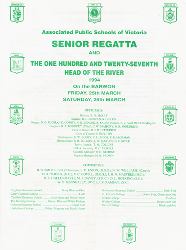 1994 regatta program cover